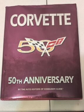 Corvette 50th Anniversary Collector Book - Metallic Plum Cover  416 Pages.